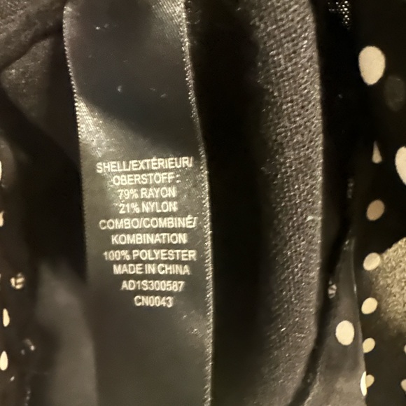 Adrianna Papell Black and White Polka Dot Blouse - Picture 4 of 5